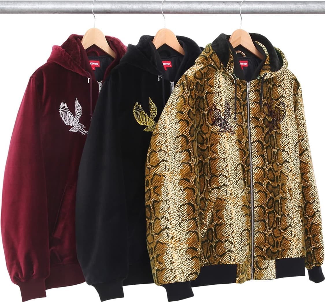 슈프림 14aw 후디드 봄버 블랙 버건디 L 구합니다 상품이미지1