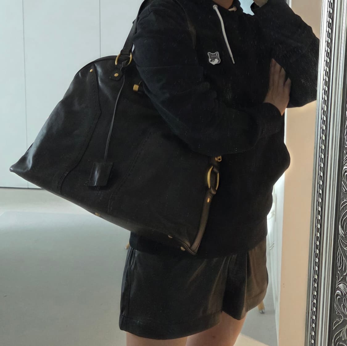 YSL 입생로랑 정품 금장 뮤즈백 오버라지 브라운 숄더백 리얼레더 토트백 상품이미지10