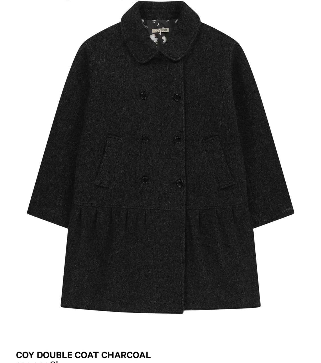 <<구해용>>코이세이오 더블 코트 차콜 상품이미지1