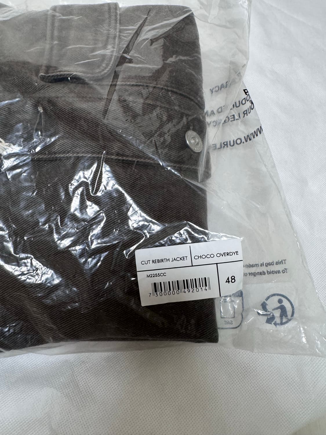 아워레가시 컷 리버스 데님 자켓 초코 오버다이 48 상품이미지2