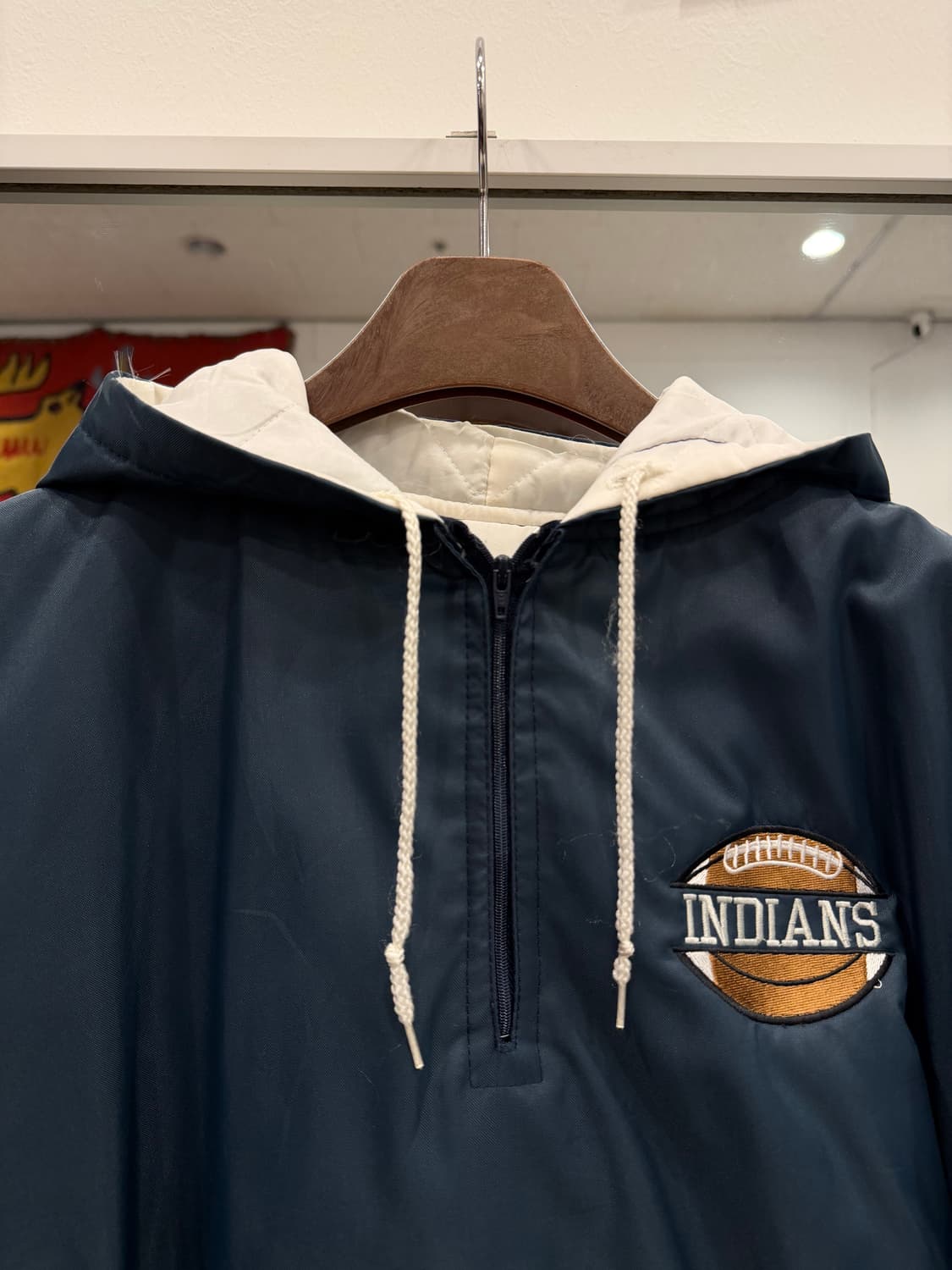 90s Holloway 나일론 쿼터 집업 아노락 후드 웜업 (USA) 상품이미지3