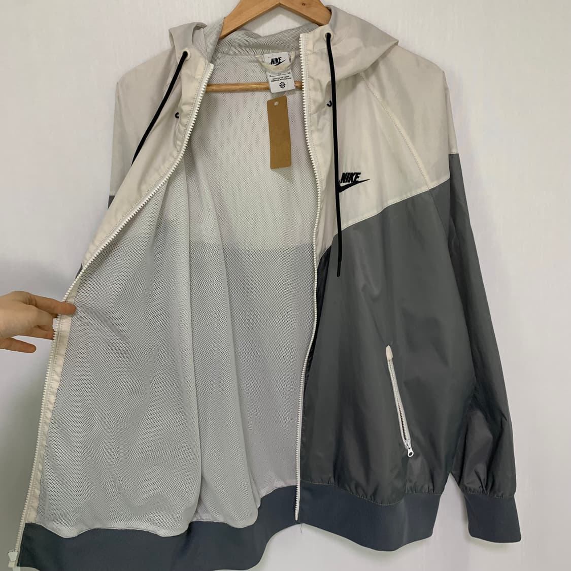 나이키 윈드러너 후드 바람막이 민트 그레이 빈티지 루즈핏 XL 남녀공용 상품이미지6