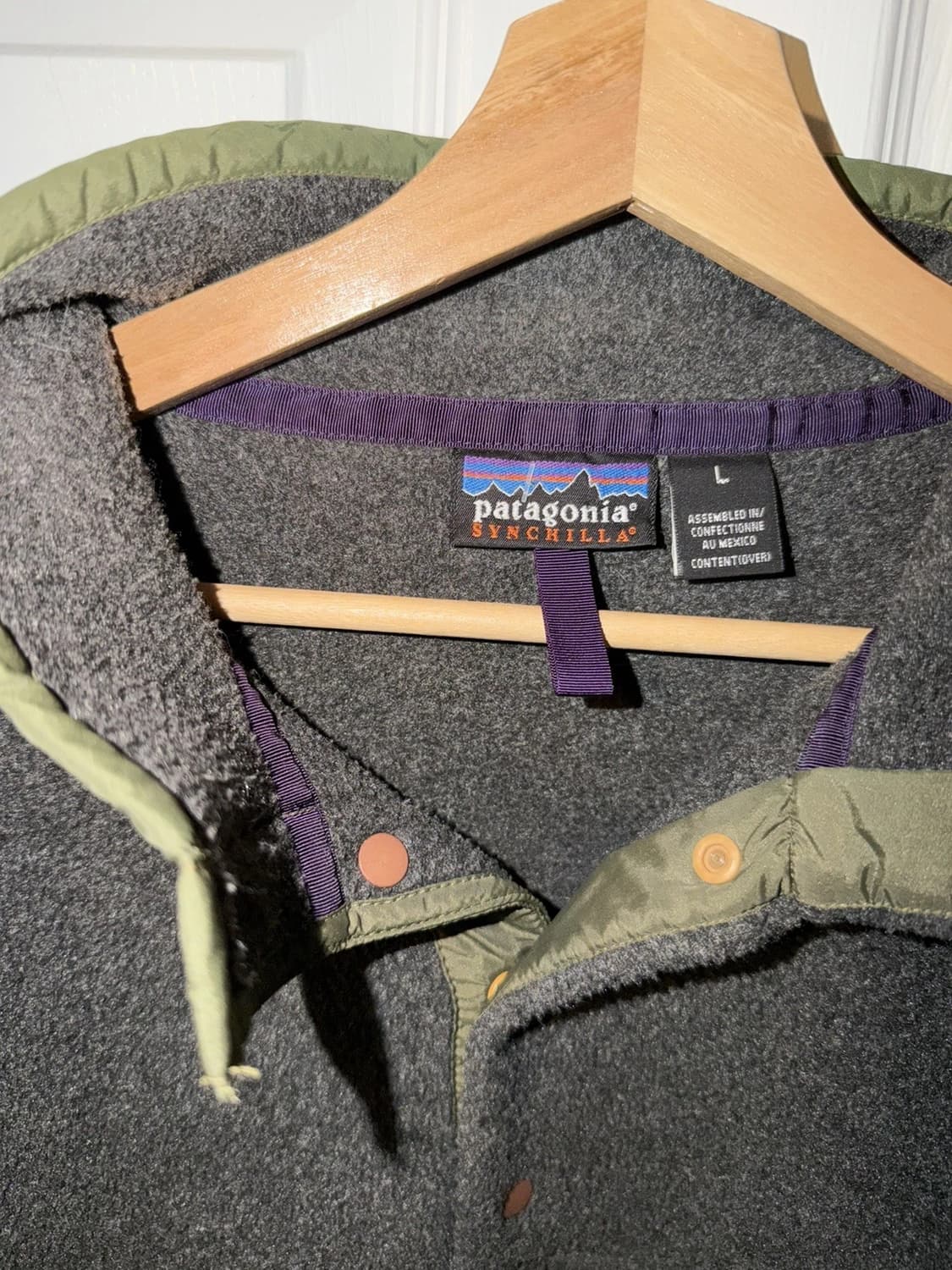 90s 파타고니아 신칠라 스냅-T 그레이 상품이미지3