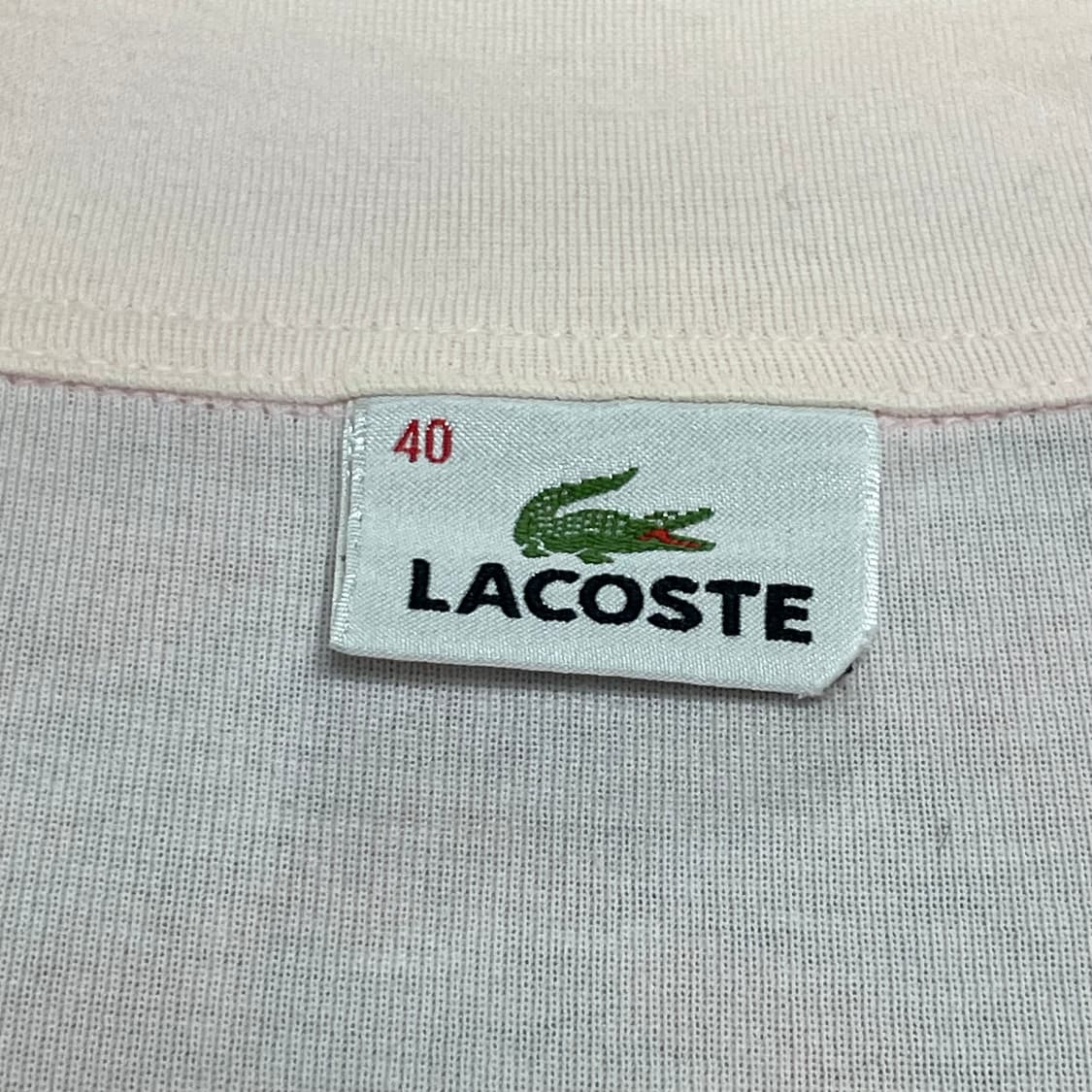 라코스테 핑크 브이넥 카라티셔츠 여성40 상품이미지3