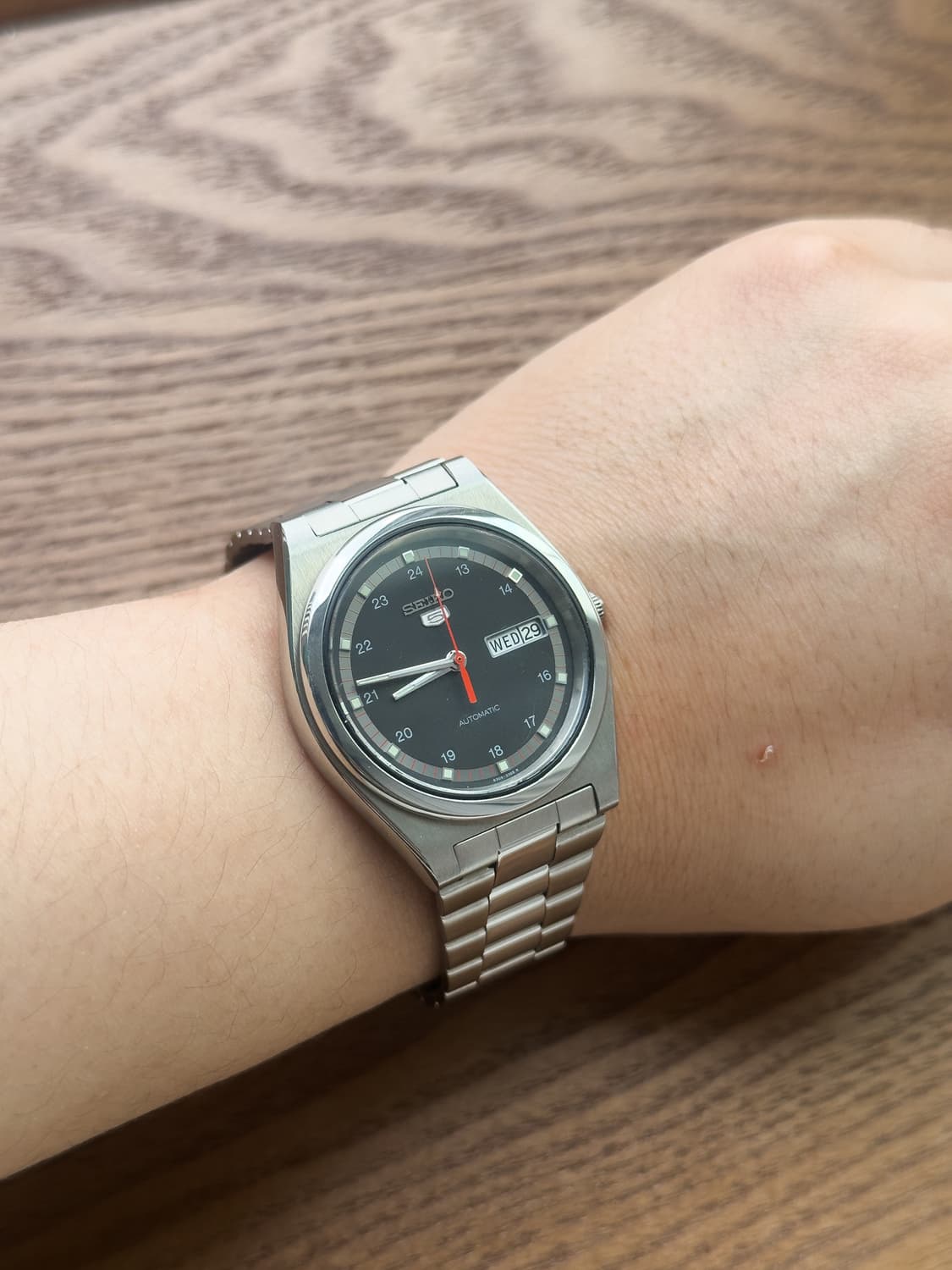 [초희귀/민트] 세이코 5 6309 - 매트 블랙 24H 다이얼 (레드  상품이미지6