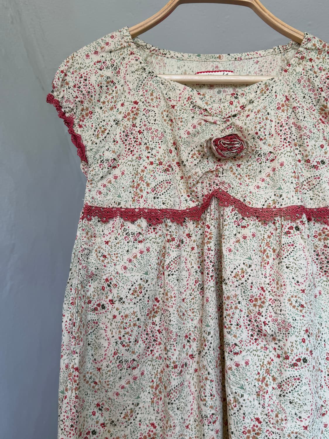 모리 플라워 퍼프 소매 블라우스 상품이미지2