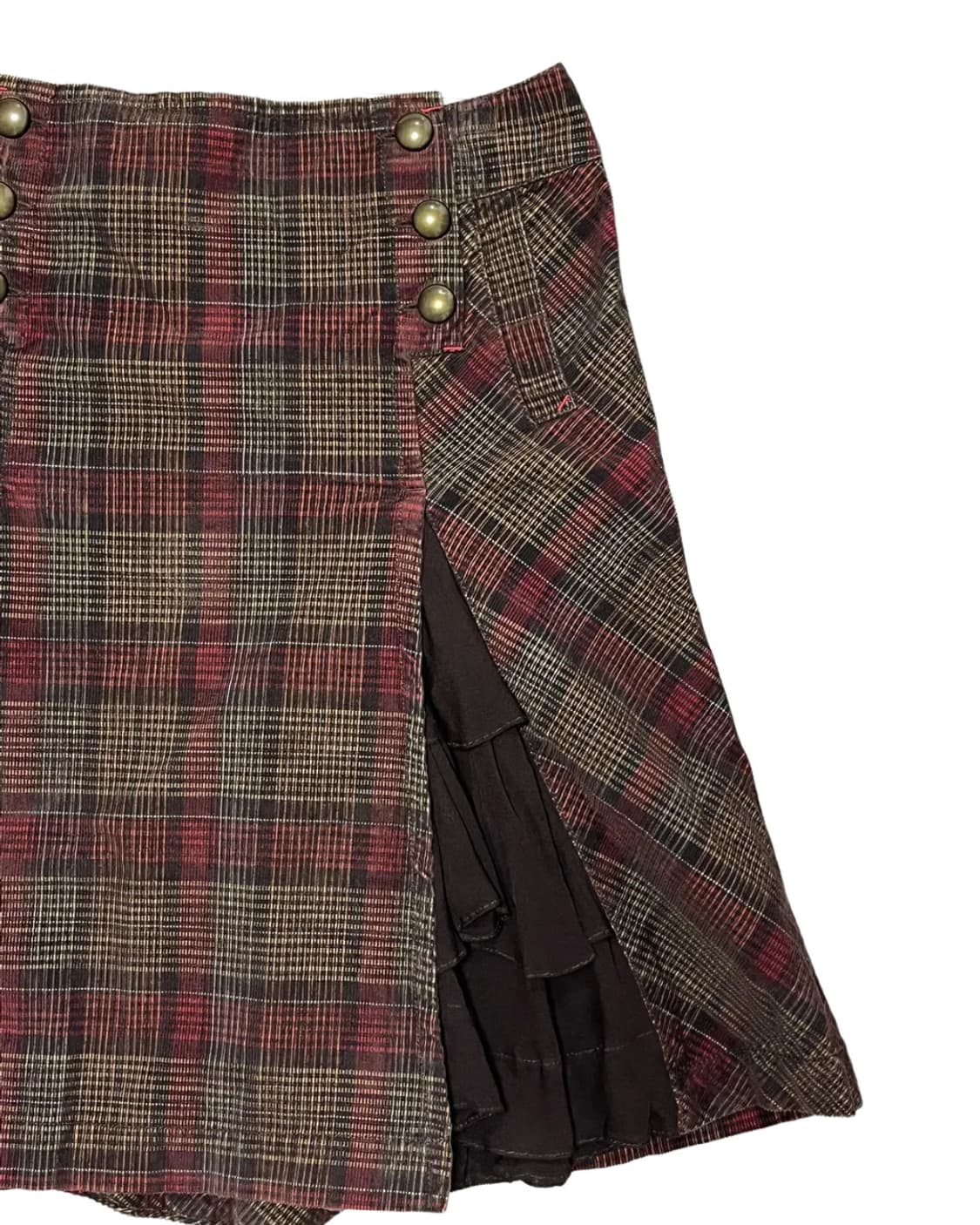 Corduroy check slit skirt 상품이미지4