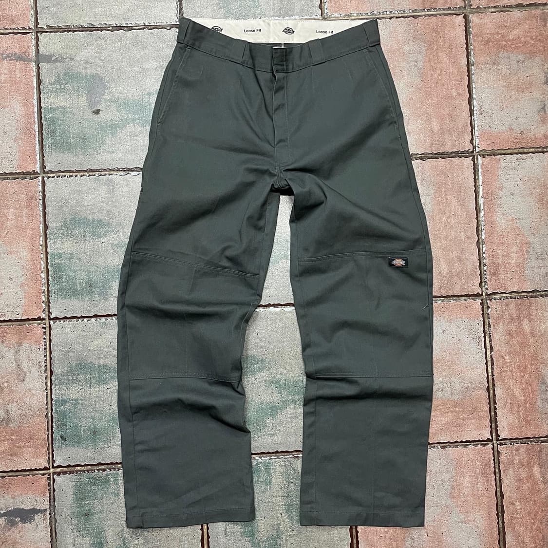 Dickies 디키즈 루즈핏 더블니 워크팬츠 차콜 상품이미지1