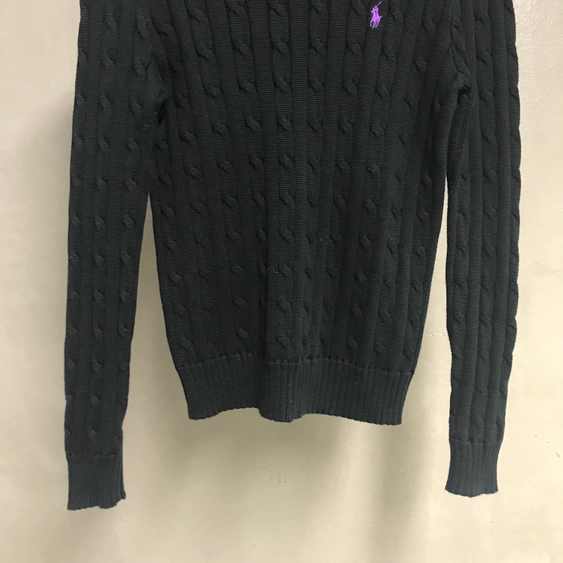 폴로 랄프로렌 케이블 니트 블랙 S(W) 상품이미지3