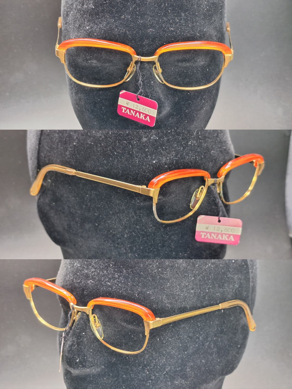 80s 일본제 빈티지 데드스톡 미사용/48mm 하금테 안경테 0229 상품이미지3