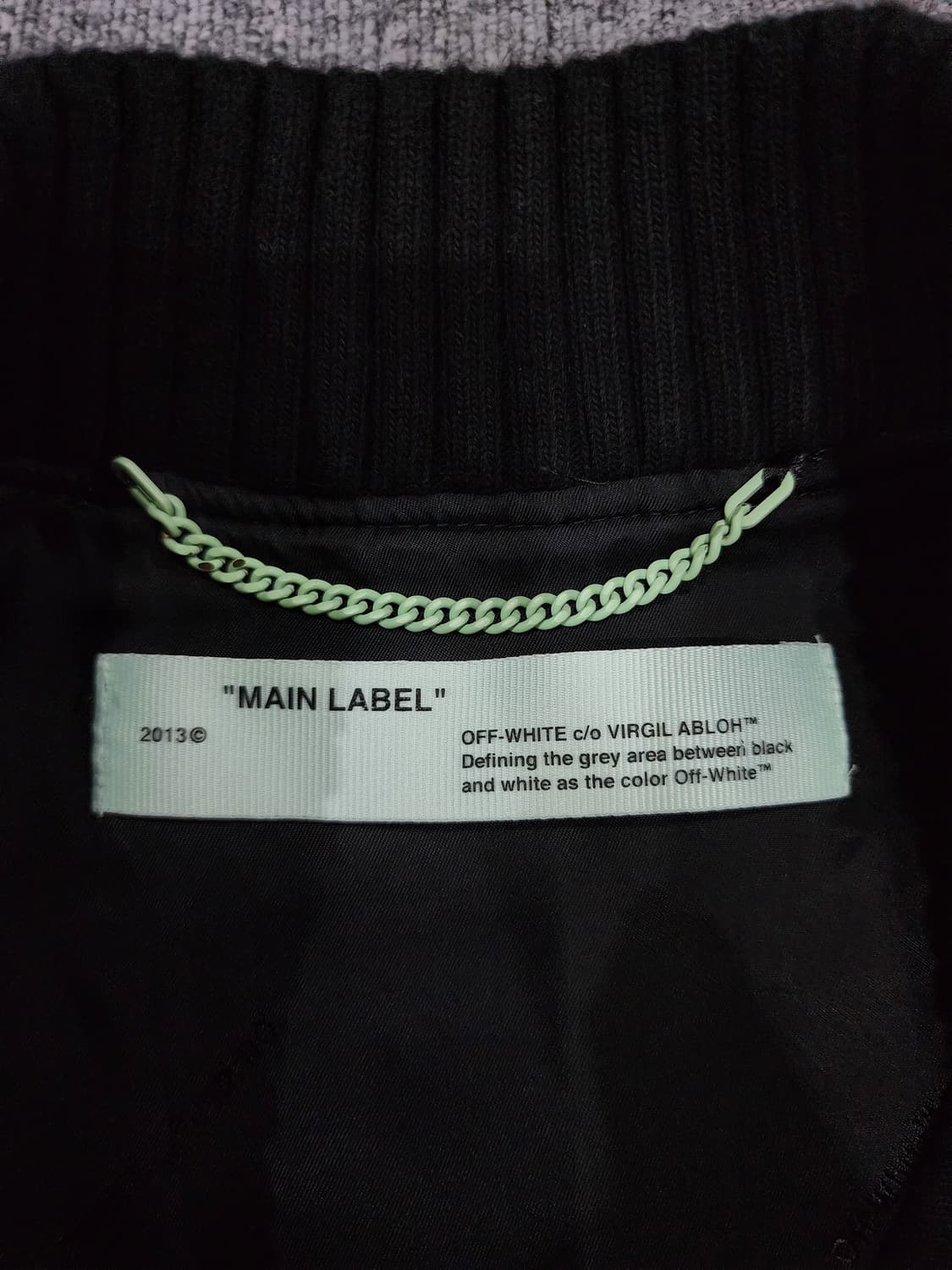 오프화이트 애로우 로고 블루종 봄버 자켓 L 상품이미지9