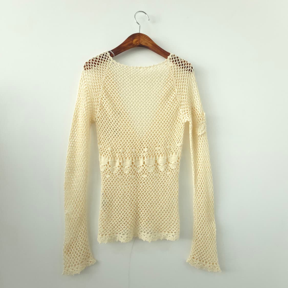 PACIFIC COAST 아이보리 크로셰 니트 가디건 상품이미지2