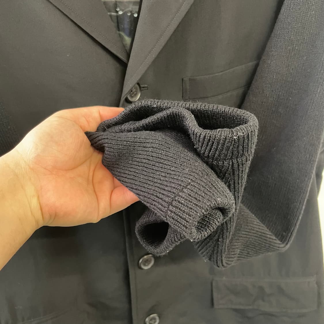 요지야마모토 니트 슬리브 블레이저 자켓 상품이미지6