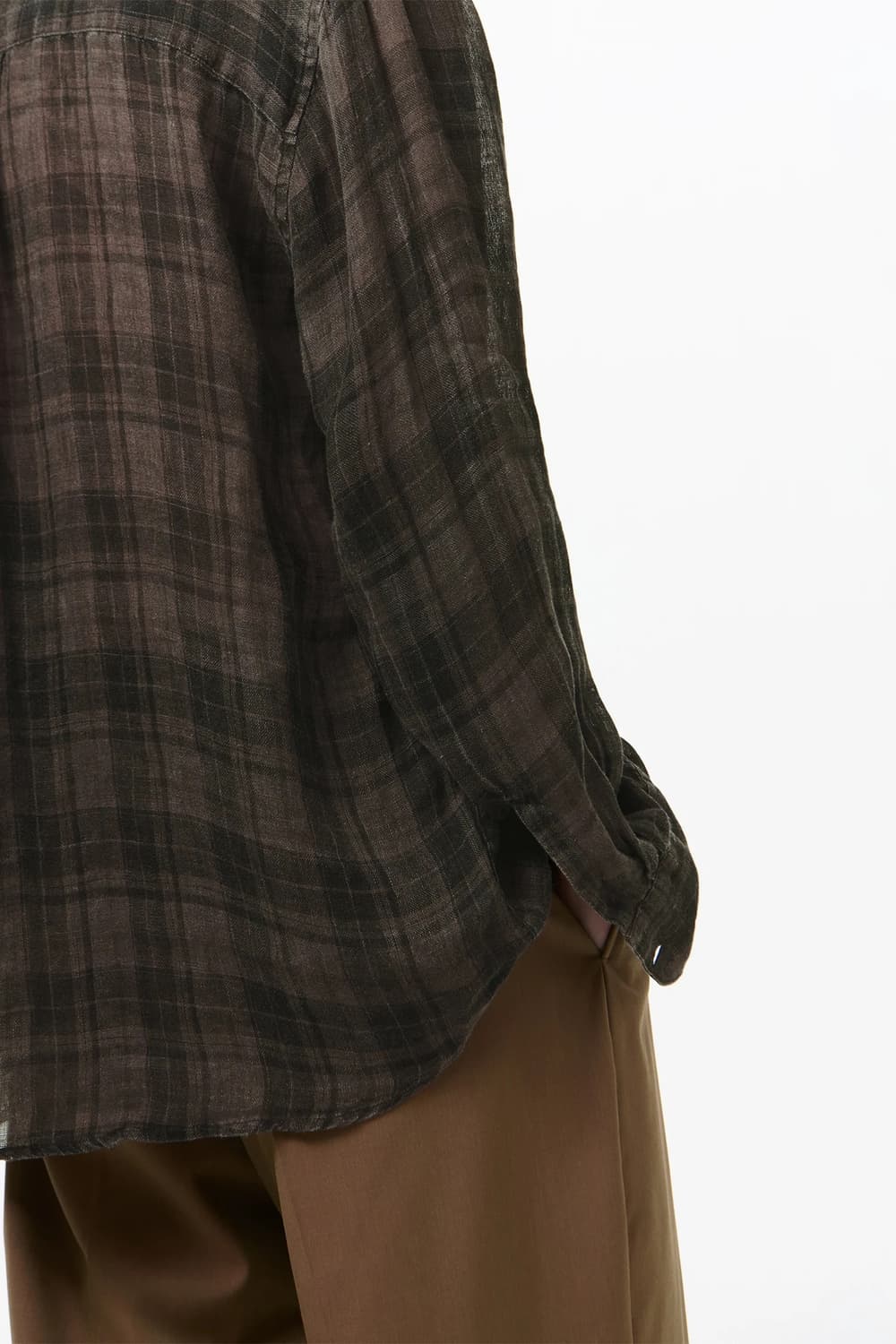 [50]아워레가시26ss 어보브 체크 셔츠/브라운 상품이미지4
