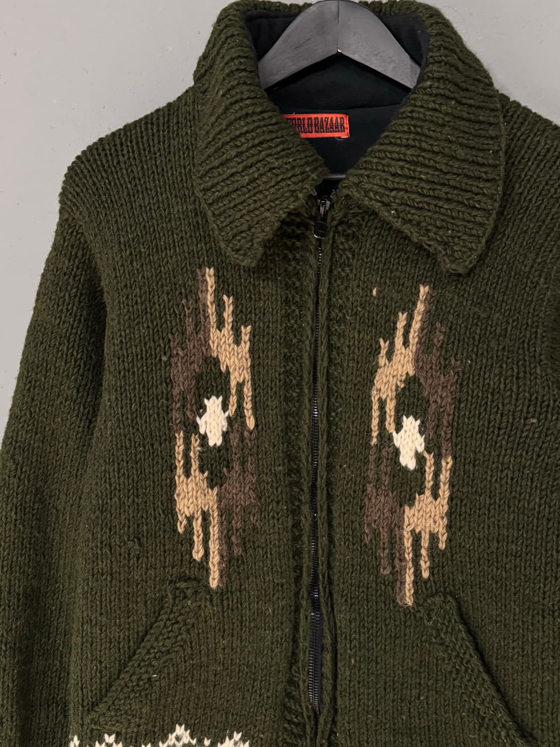 Worldbazaar 노르딕 울 카키 코위찬 상품이미지3