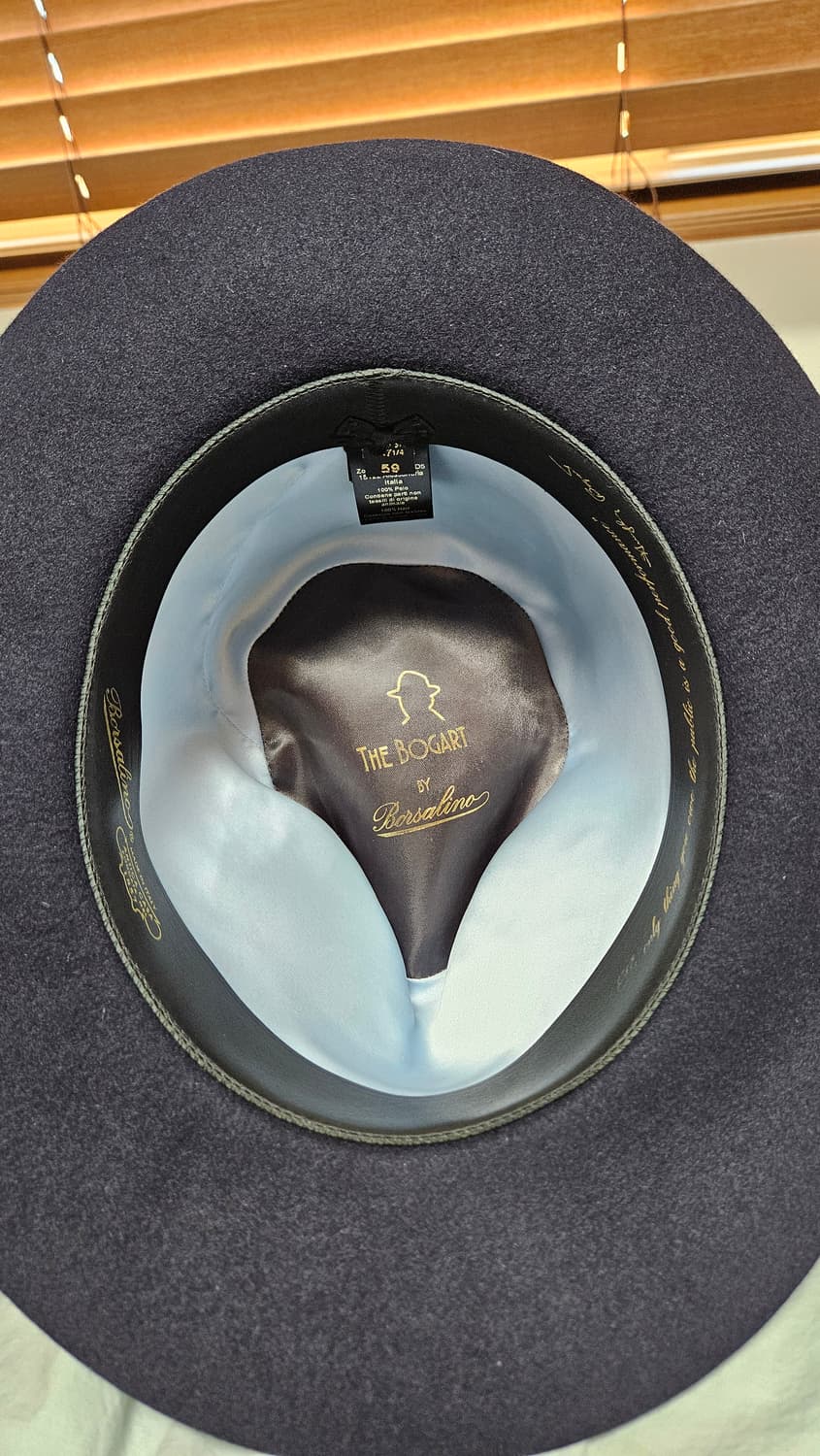볼사리노 보가트 Borsalino Bogart 네이비 페도라 59 상품이미지4