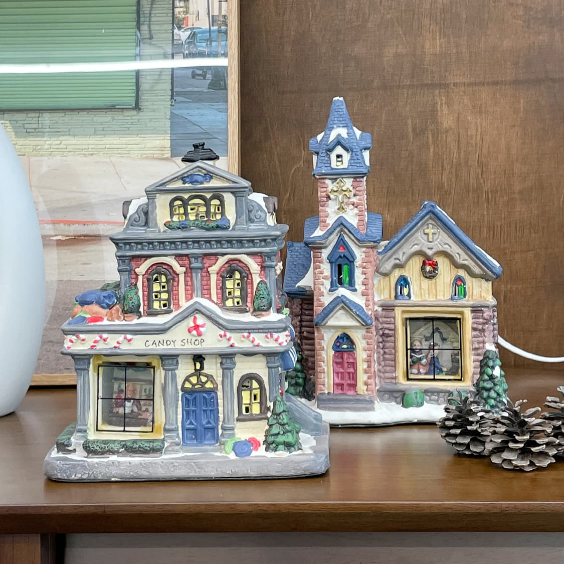 Vintage Holliday Collection Porcelain Candy Shop Lamp - SLOWBOWLS 상품이미지4