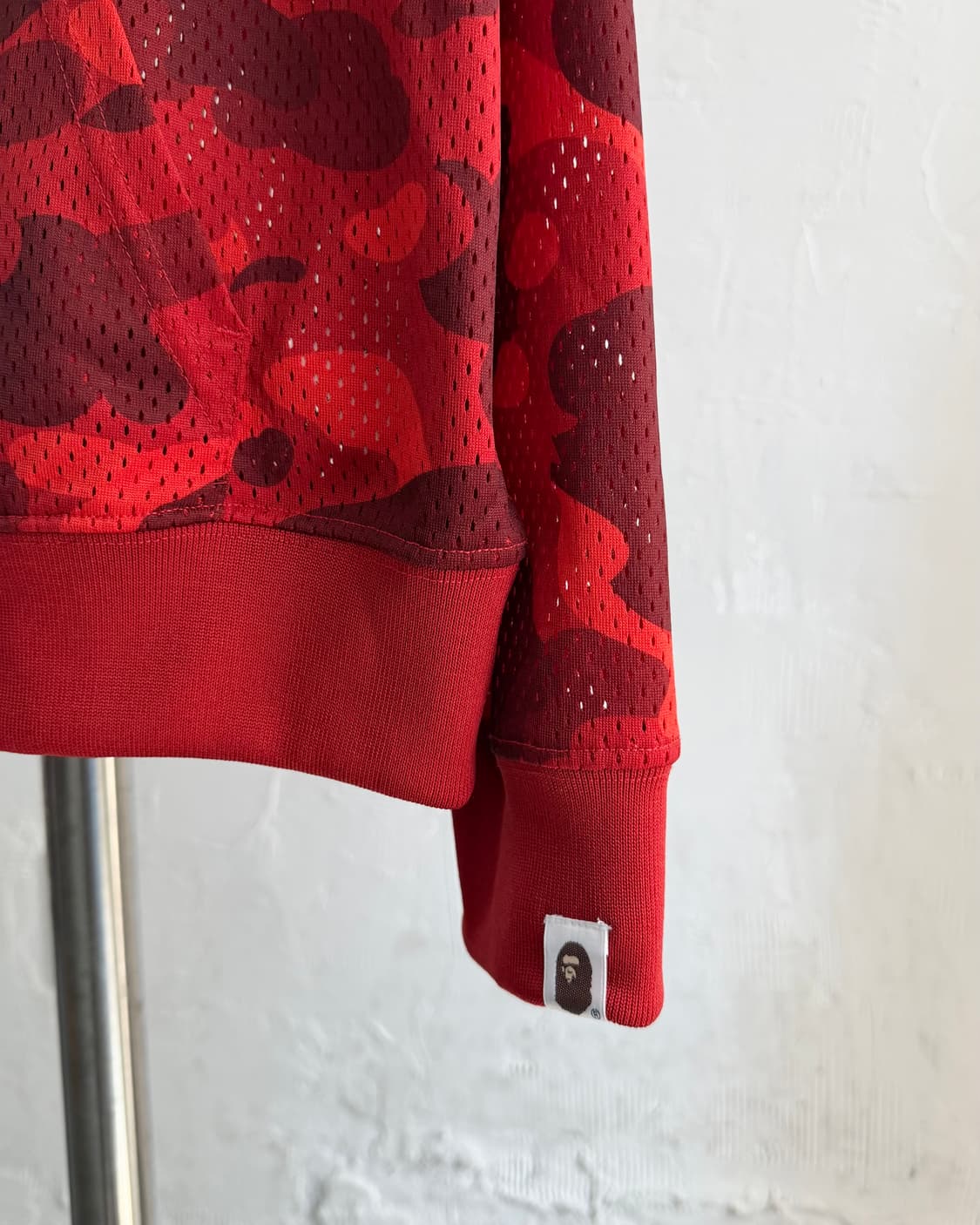 Bape 베이프 레드 카모 메쉬 후드티 상품이미지6