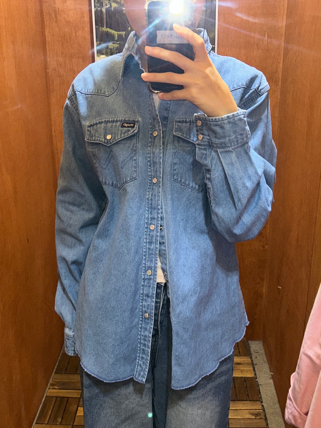 (2XL) Wrangler 랭글러 웨스턴 데님 셔츠 상품이미지2
