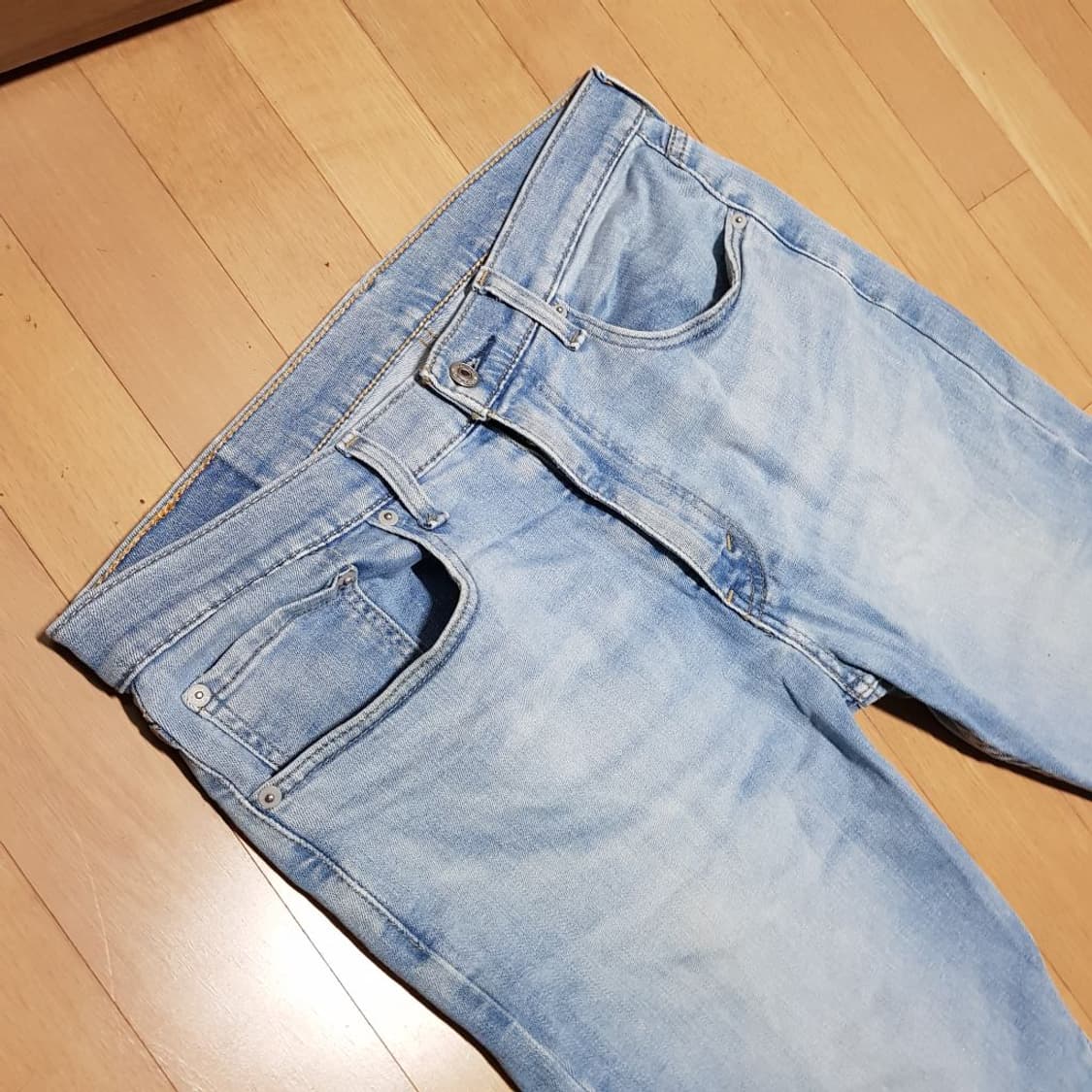 34인치 / 리바이스 504 /연청 슬림데님/와박317  상품이미지4