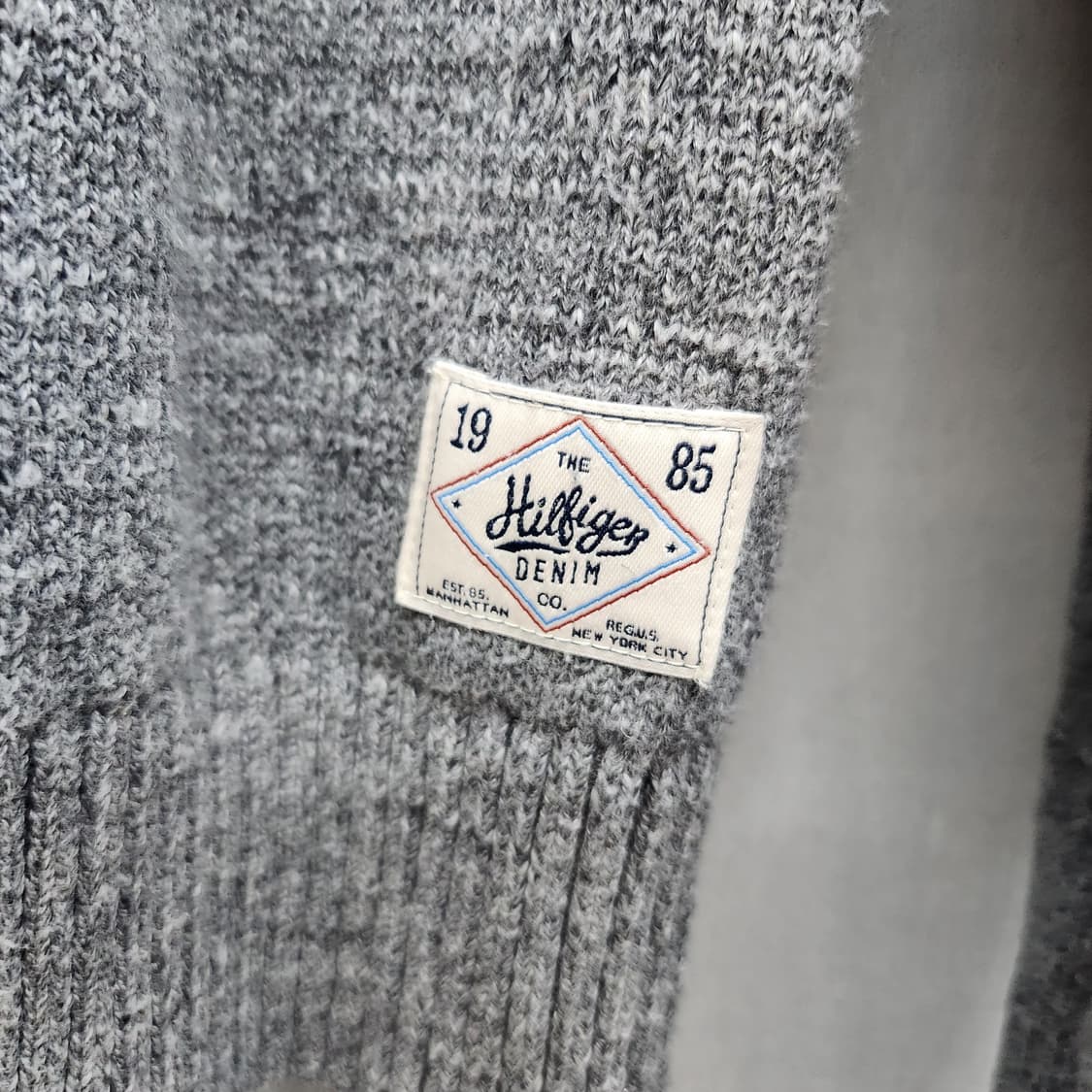 타미힐피거데님 로고 코튼 니트집업 S(S) 남여공용 상품이미지5