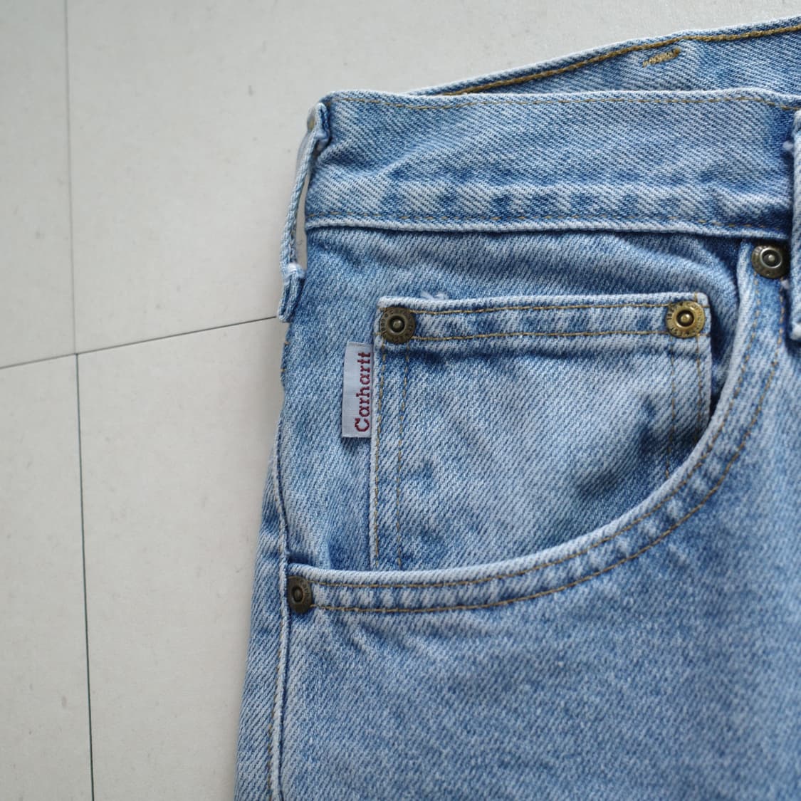 칼하트 B18 BTW 테이퍼드 데님 팬츠 36x30 상품이미지4