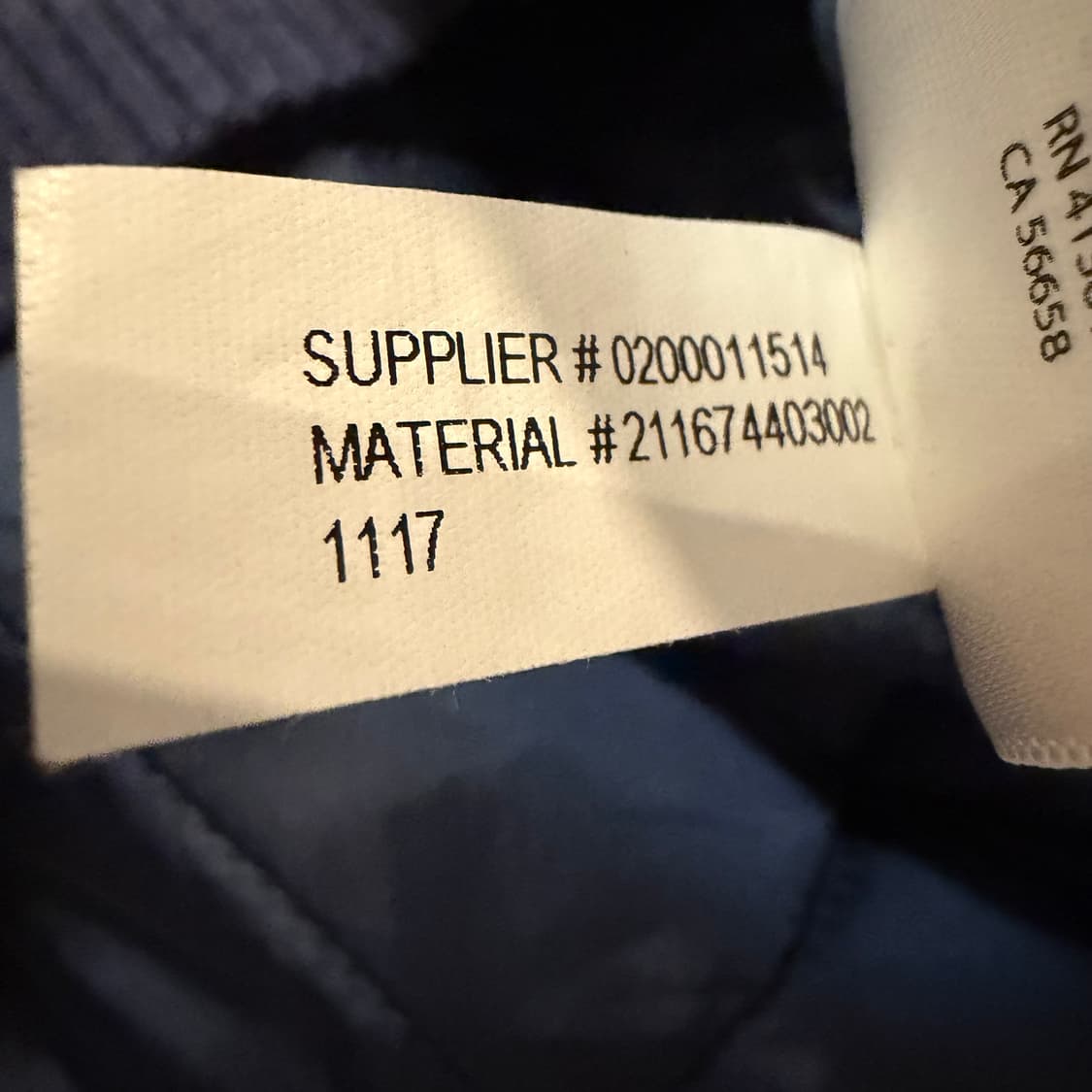 폴로 랄프로렌 네이비 다이아몬드 퀄팅 자켓  상품이미지6