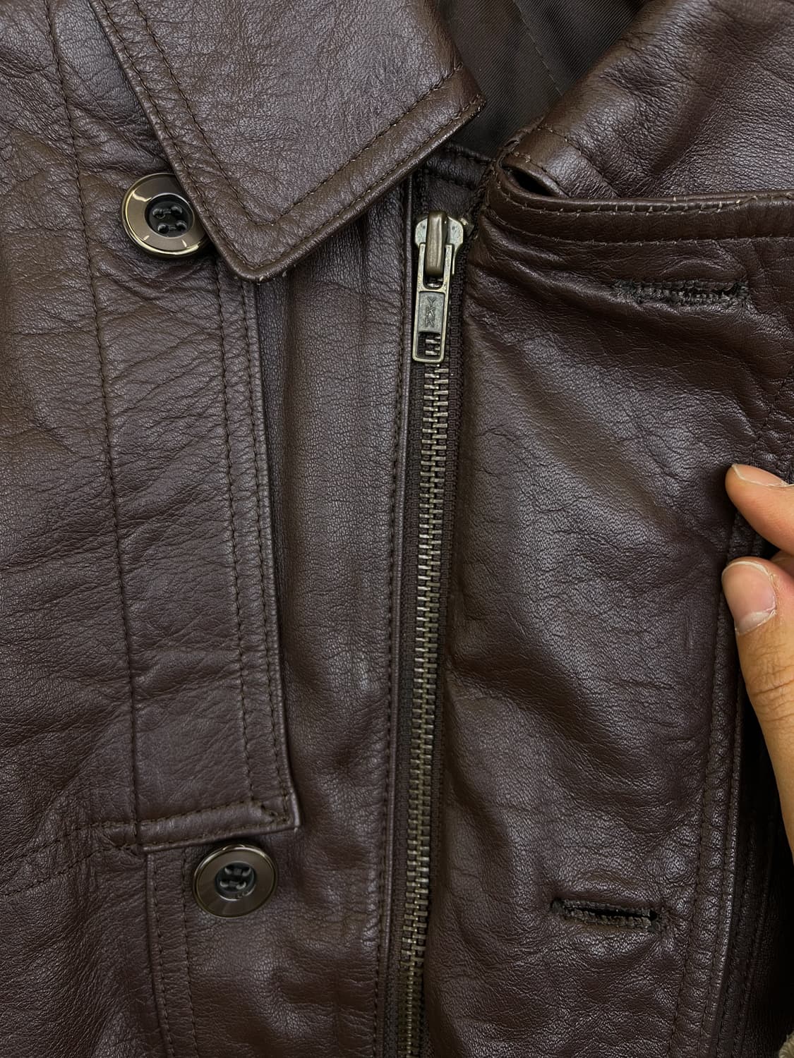 빈티지 90s 레더 커버 봄버 자켓 상품이미지5