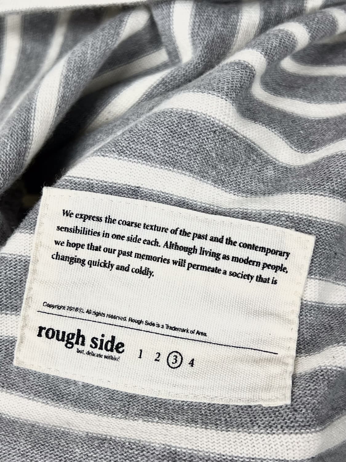 (KR/3) 러프사이드 스트라이프 롱슬리브 그레이 상품이미지6