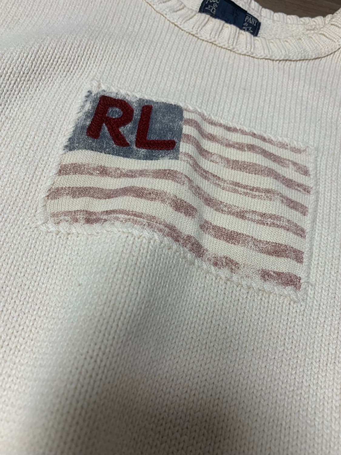 폴로성조기 니트,아이보리,L 상품이미지6