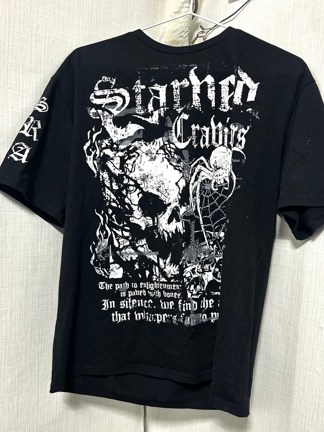 펑크 블랙 반소매 티셔츠 상품이미지1