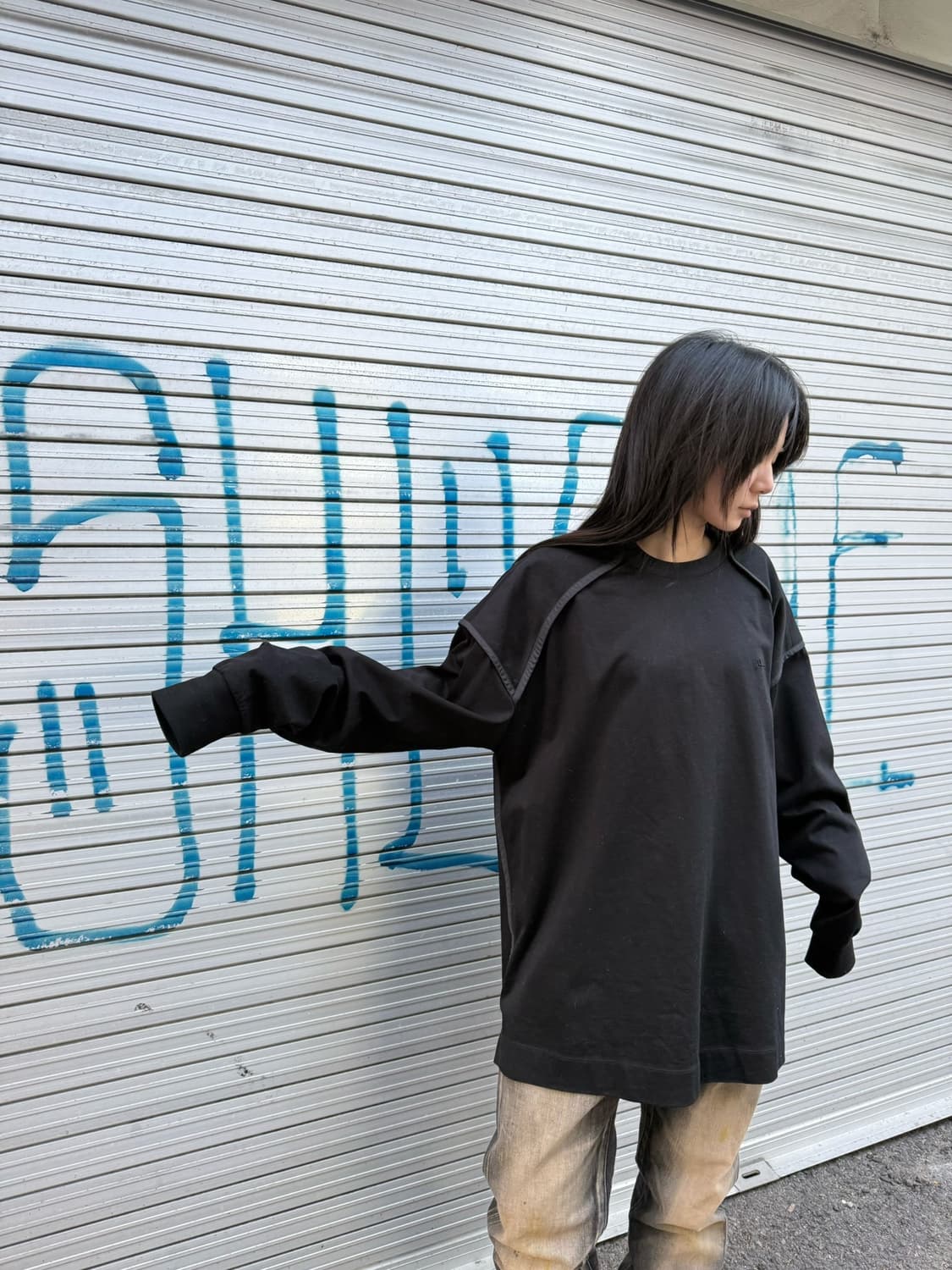 준지 파이핑 오버핏 롱 슬리브 상품이미지4