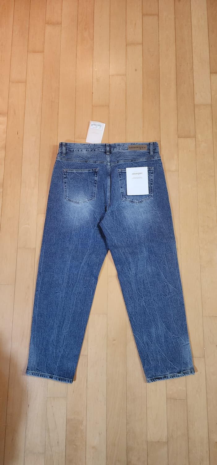(새상품)아모프레 진청 테이퍼드 데님팬츠 34 상품이미지2