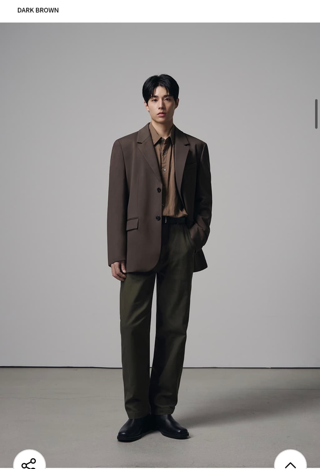 (새상품)(XL) 드로우핏 오버사이즈 도브 울 블레이저 [D.BROWN] 상품이미지5