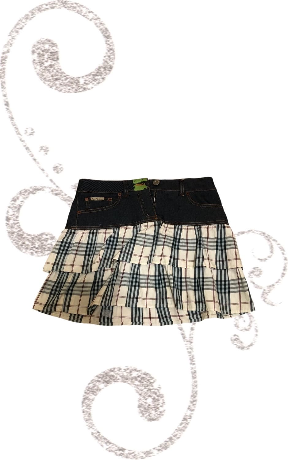 {BEANPOLE} Check Denim Skirrrt 상품이미지1