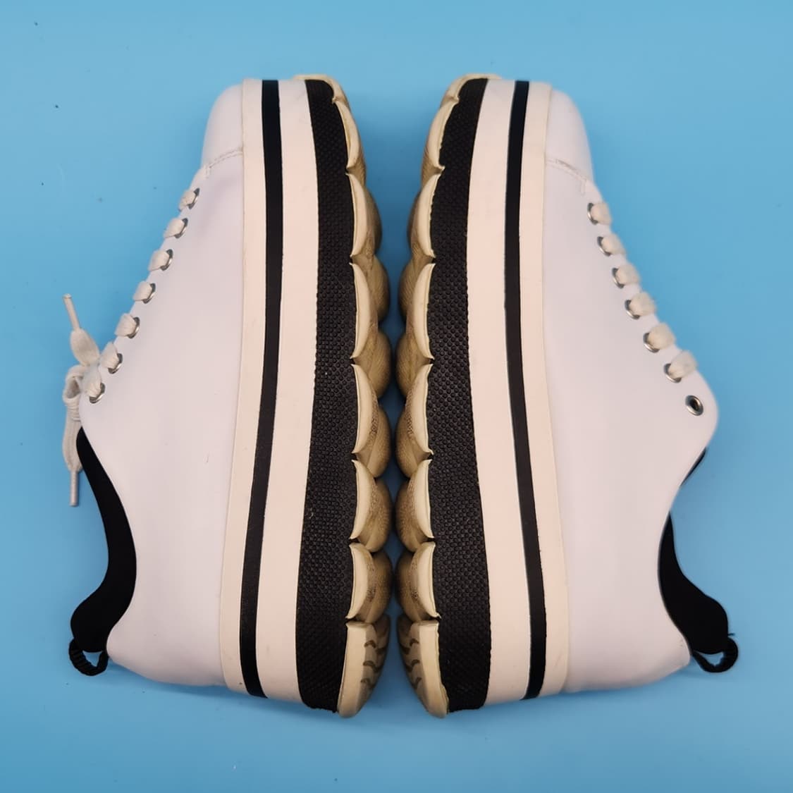 oo PRA 가죽 플랫폼 스니커즈 230 굽6 상품이미지5