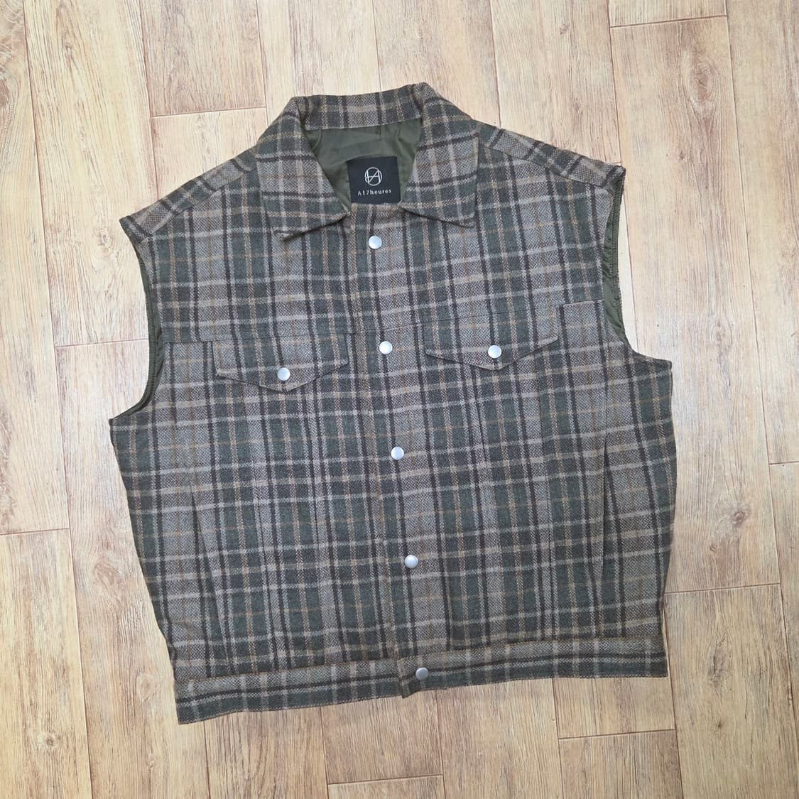 아디세떼흐(A17heures) 하엄지 루흐 체크 패딩베스트 프리사이즈 상품이미지4