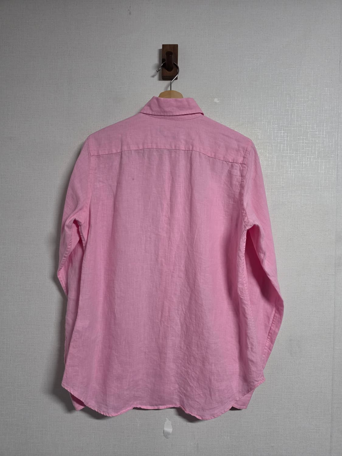 폴로 랄프로렌 핑크 린넨 셔츠 M 상품이미지5