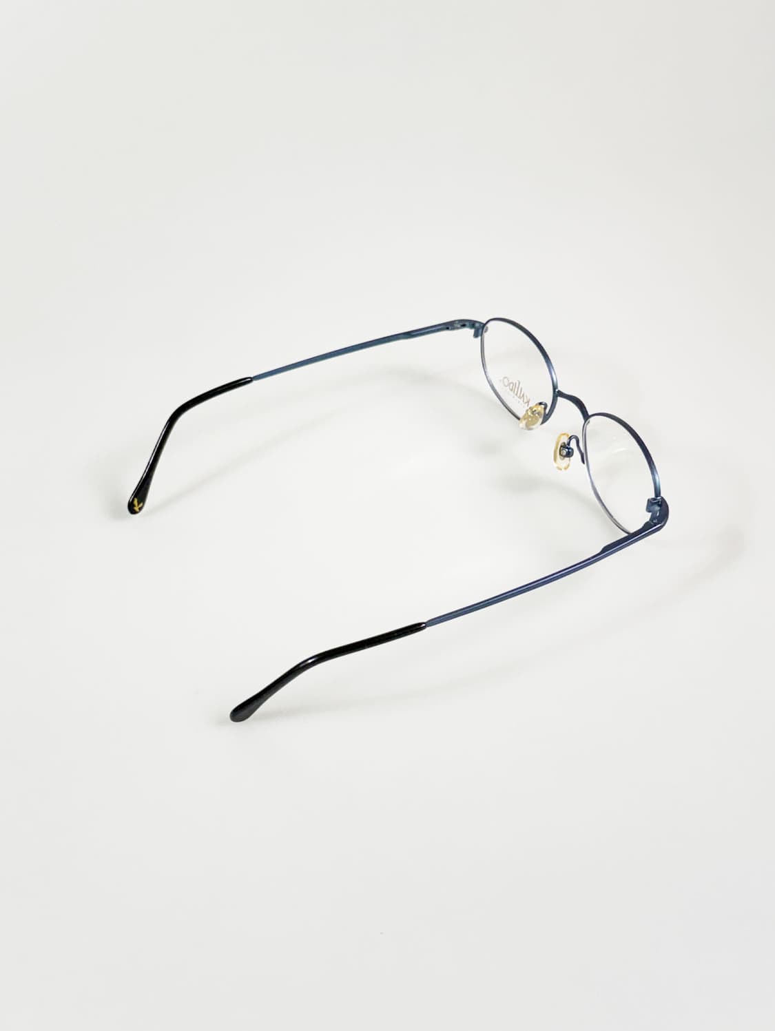 90s KALEIDO 블루 슬림 오벌 메탈 빈티지 안경 상품이미지4