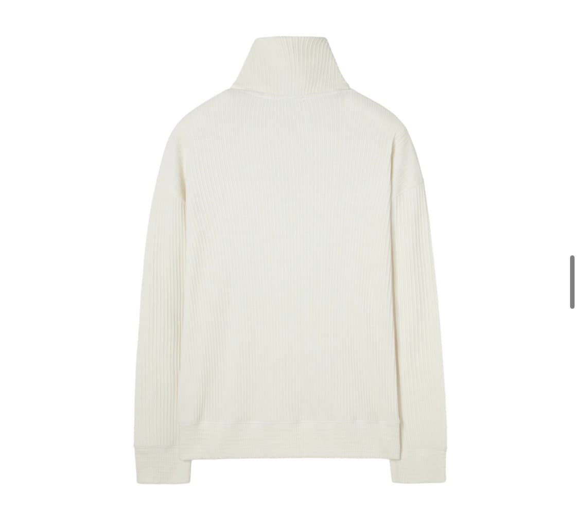 인사일런스 하프 집업 니트 크림 L 상품이미지2