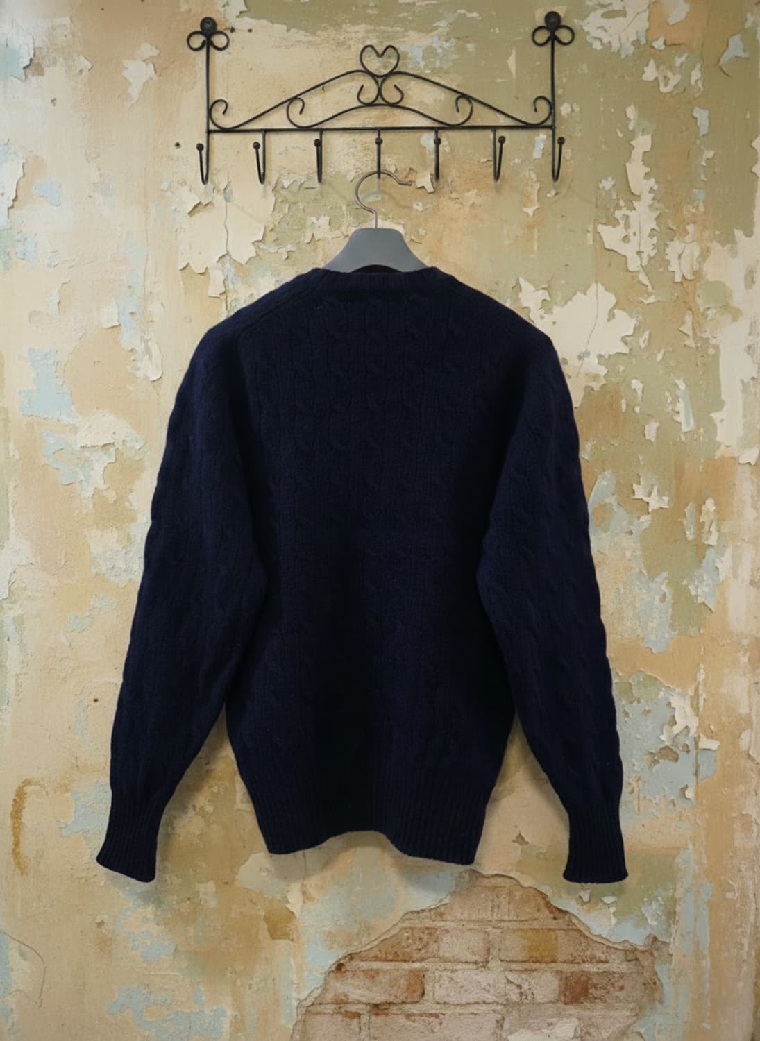 폴로 랄프로렌 네이비 케이블 V넥 니트 L 상품이미지2