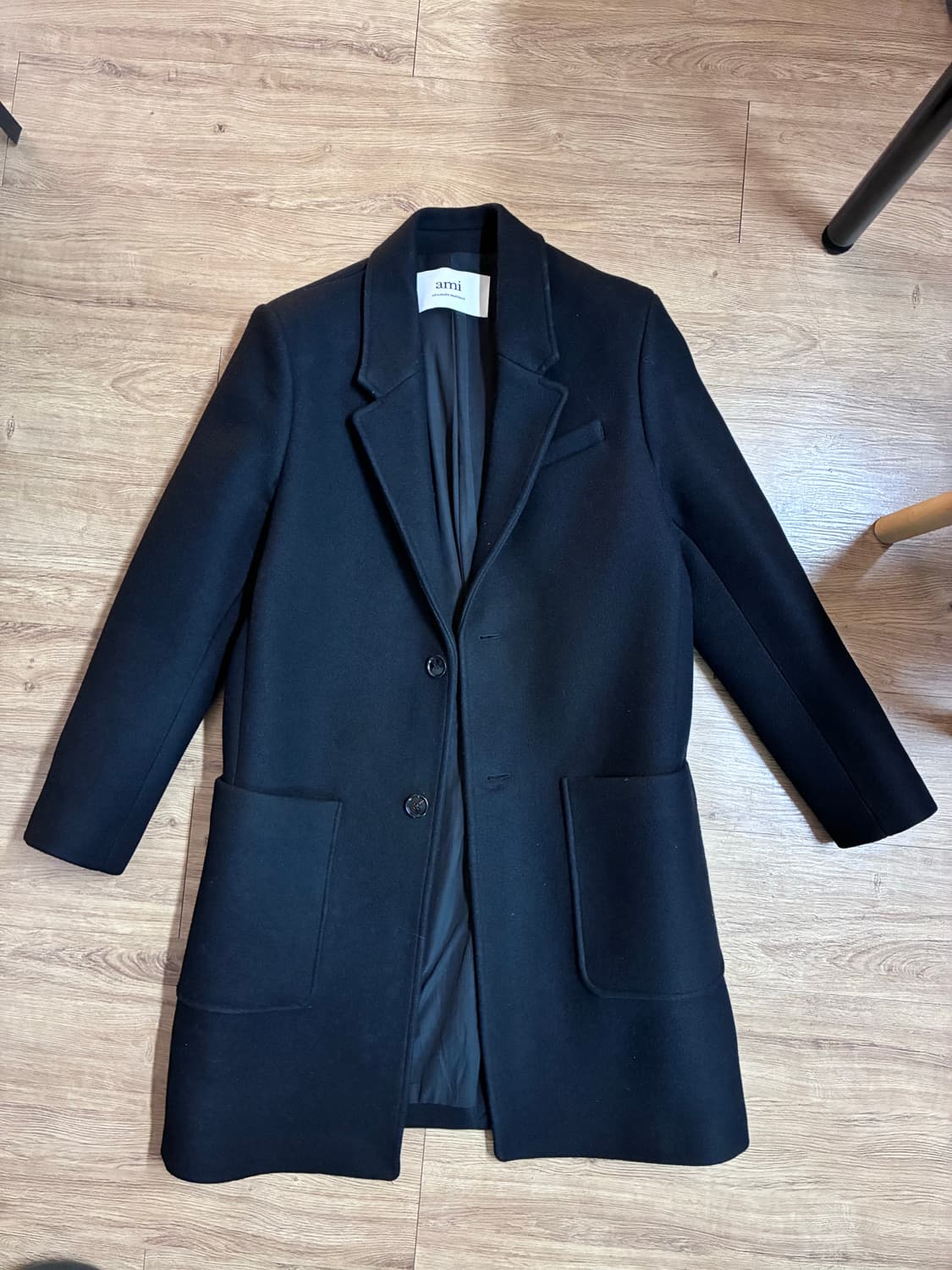 아미 싱글 브레스티드 울 코트 상품이미지2