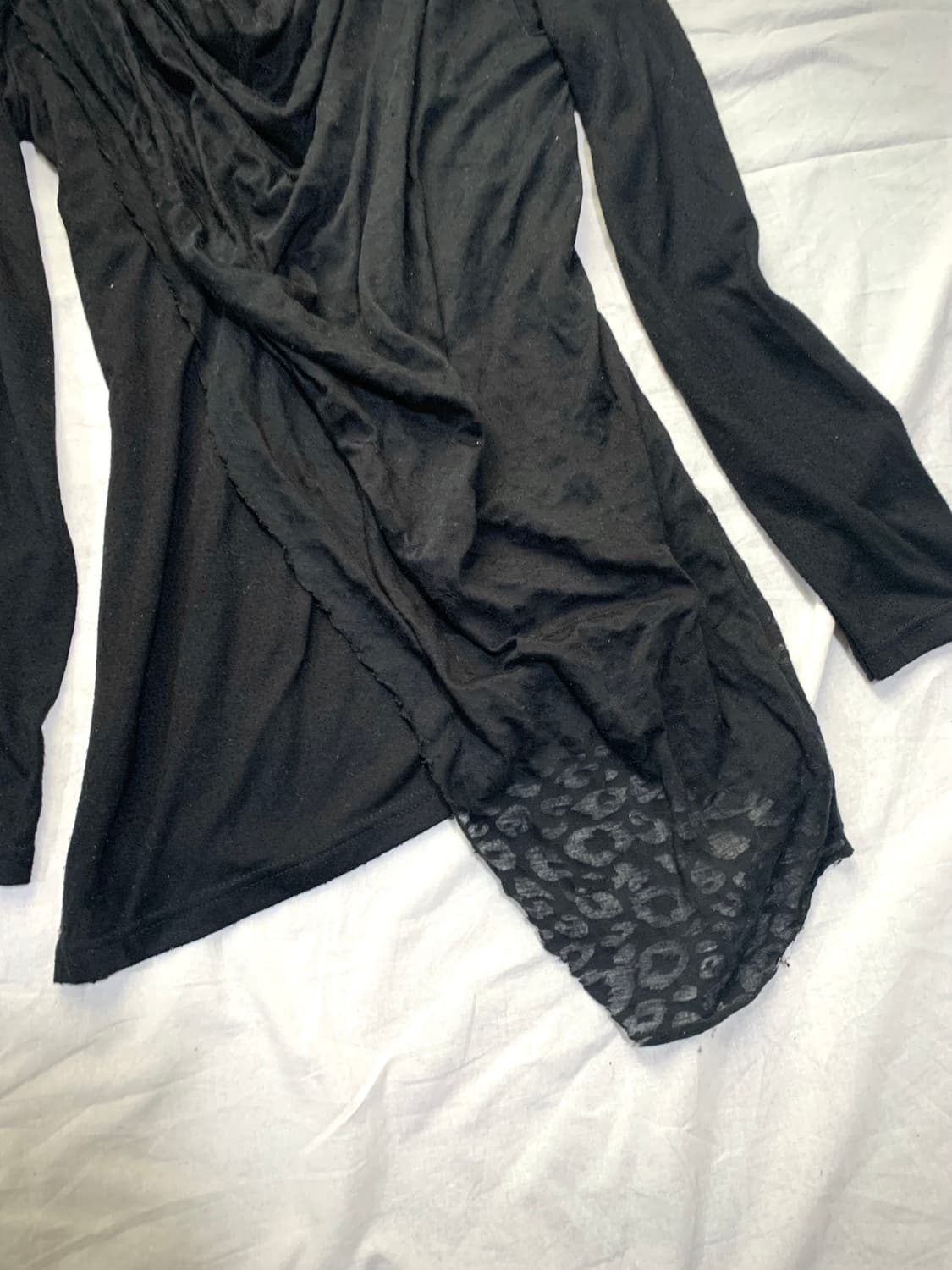 Xfrm leopard detail unbalanced drape cut 상품이미지2