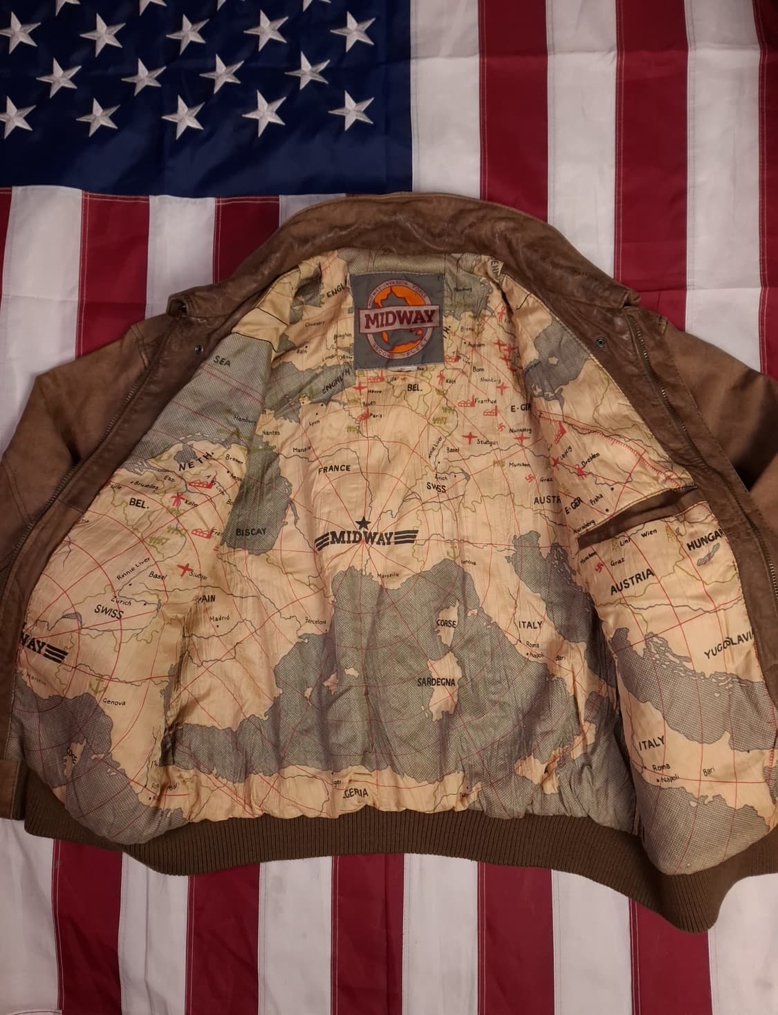 90's 일본판 미드웨이 미공군 A-2 리얼레더 항공자켓 상품이미지7
