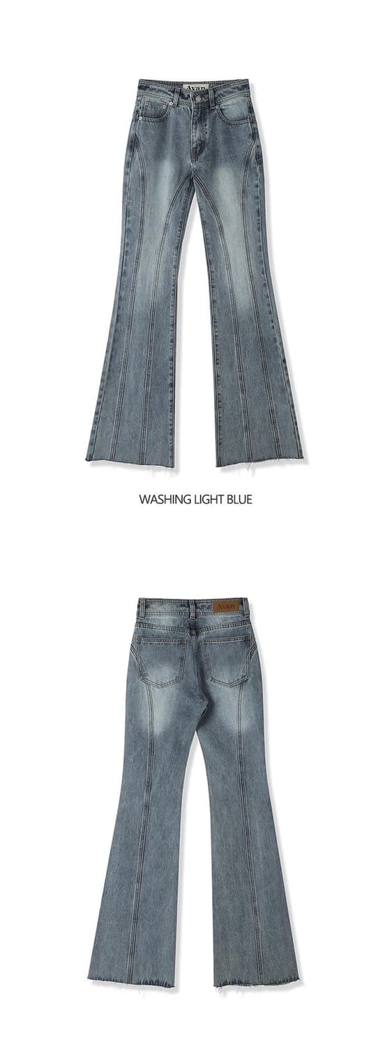 어반드레스 워싱 부츠컷 청바지 연청 상품이미지4