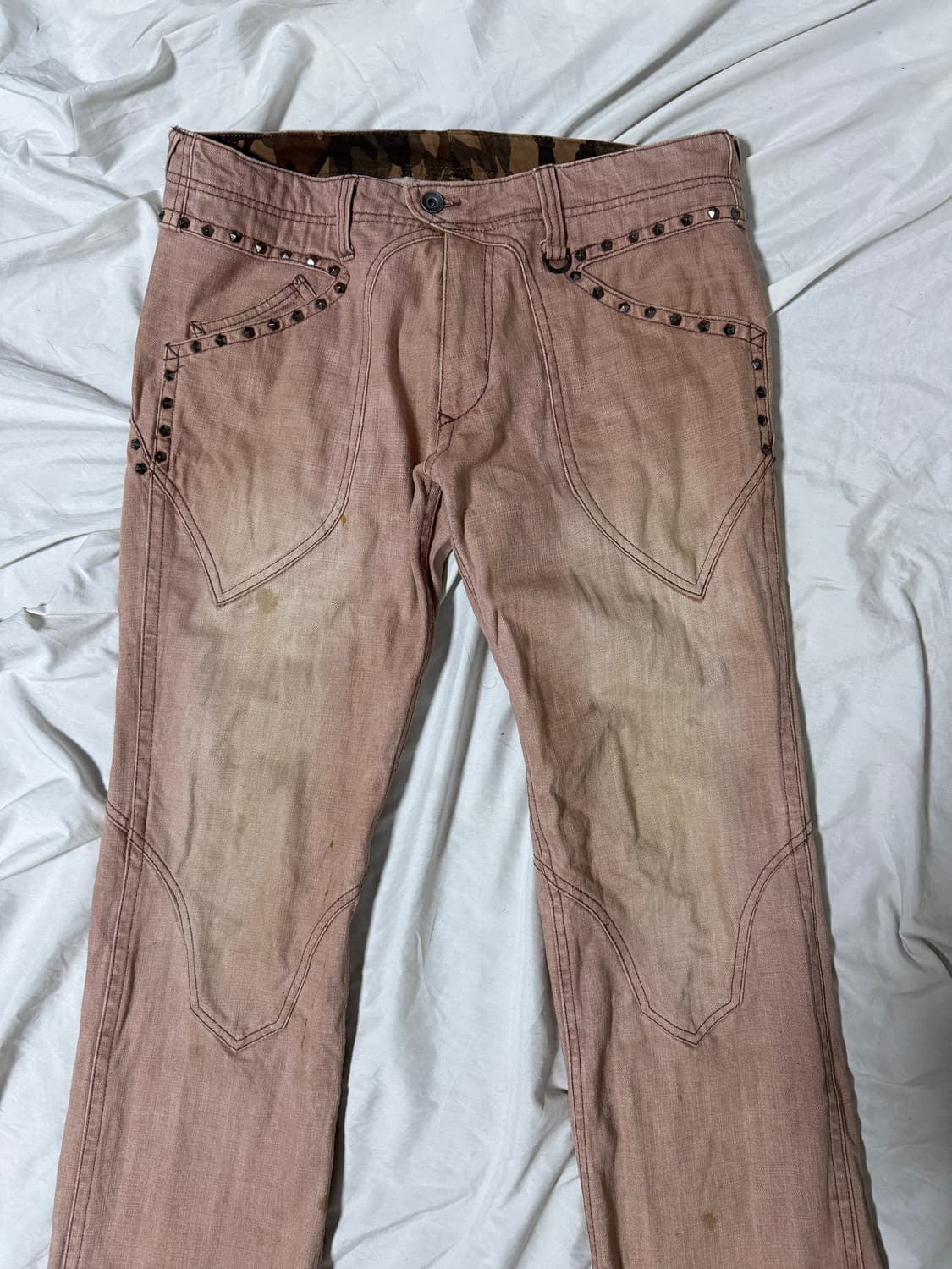 니콜 클럽 포 맨 스터드 플레어 팬츠 y2k vkei 펑크  상품이미지3