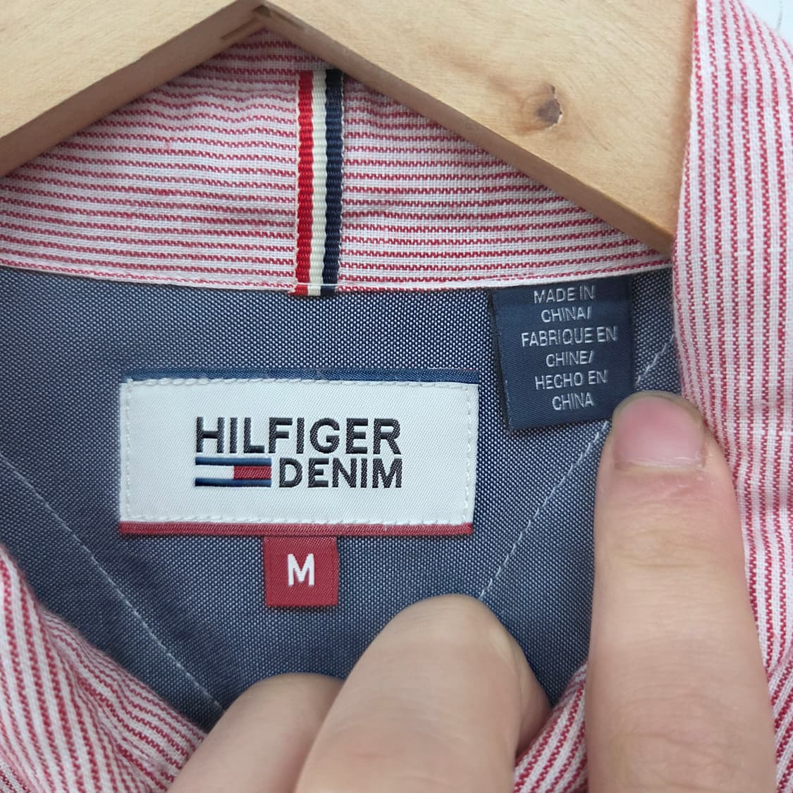 타미힐피거 스트라이프 셔츠 남방 남m 상품이미지5