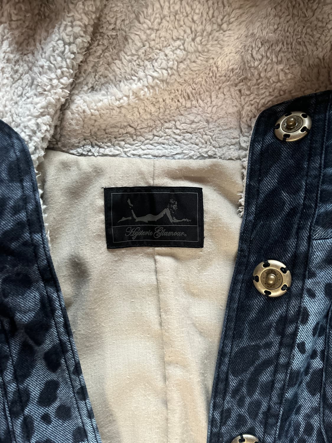 히스테릭 글래머 레오파드 양털 후드 트렌치 코트 상품이미지10