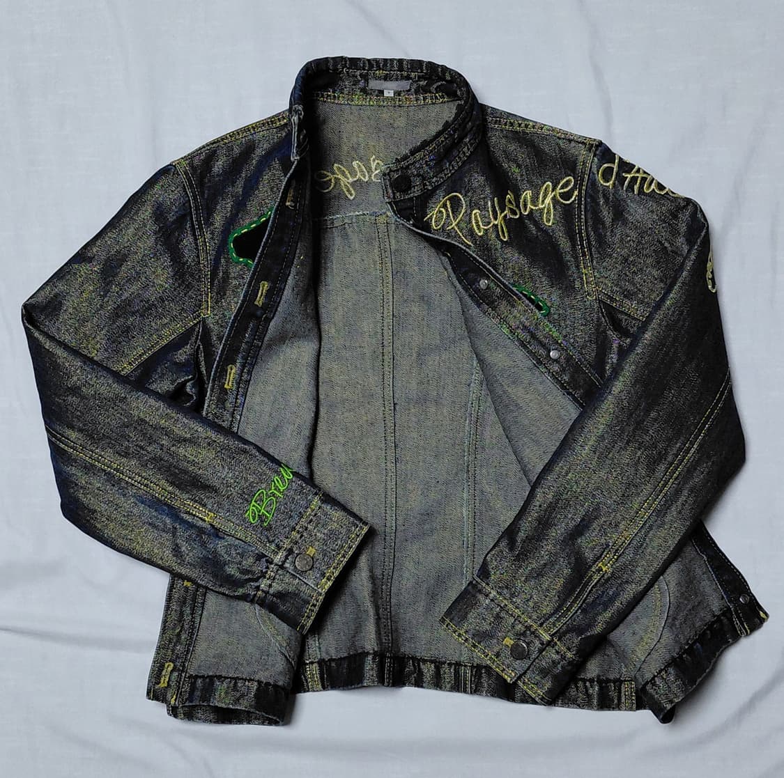 [TOKUKO 1er Vol] 토쿠코 푸르미에 볼 자수 데님 자켓 상품이미지5