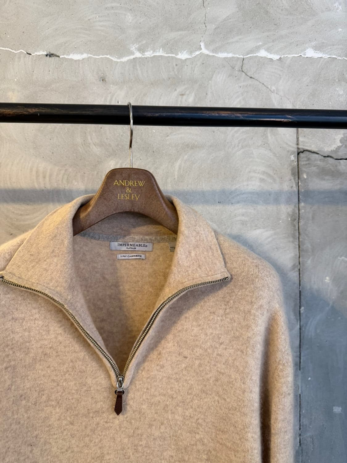 IMPERMEABLE 짚업 니트 100 상품이미지3